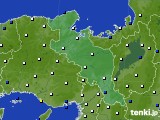 2015年12月03日の京都府のアメダス(風向・風速)