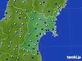 宮城県のアメダス実況(風向・風速)(2015年12月03日)