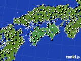 2015年12月04日の四国地方のアメダス(風向・風速)