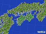 四国地方のアメダス実況(風向・風速)(2015年12月05日)