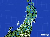 2015年12月06日の東北地方のアメダス(気温)