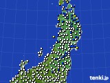 東北地方のアメダス実況(風向・風速)(2015年12月06日)