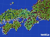 2015年12月08日の近畿地方のアメダス(日照時間)