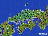 2015年12月08日の中国地方のアメダス(日照時間)