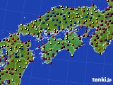四国地方のアメダス実況(日照時間)(2015年12月08日)