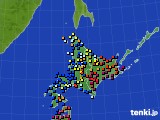 北海道地方のアメダス実況(日照時間)(2015年12月09日)