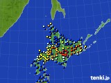 2015年12月10日の北海道地方のアメダス(日照時間)