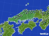 中国地方のアメダス実況(降水量)(2015年12月11日)