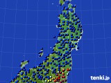 2015年12月11日の東北地方のアメダス(日照時間)