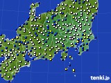 関東・甲信地方のアメダス実況(風向・風速)(2015年12月11日)