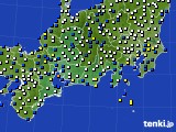 2015年12月11日の東海地方のアメダス(風向・風速)