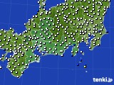 東海地方のアメダス実況(風向・風速)(2015年12月12日)