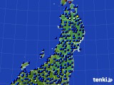 2015年12月13日の東北地方のアメダス(日照時間)
