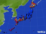 2015年12月13日のアメダス(日照時間)