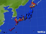 アメダス実況(日照時間)(2015年12月13日)