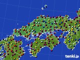 2015年12月14日の中国地方のアメダス(日照時間)