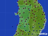 2015年12月14日の秋田県のアメダス(日照時間)