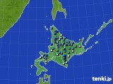 北海道地方のアメダス実況(積雪深)(2015年12月16日)