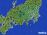 関東・甲信地方のアメダス実況(風向・風速)(2015年12月16日)
