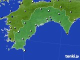 高知県のアメダス実況(風向・風速)(2015年12月16日)
