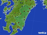 宮崎県のアメダス実況(日照時間)(2015年12月17日)