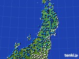 2015年12月17日の東北地方のアメダス(気温)