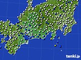 2015年12月17日の東海地方のアメダス(風向・風速)