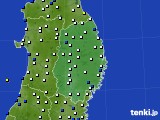 岩手県のアメダス実況(風向・風速)(2015年12月17日)