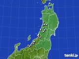 東北地方のアメダス実況(降水量)(2015年12月18日)