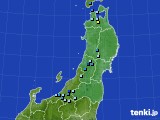 東北地方のアメダス実況(積雪深)(2015年12月18日)