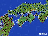 2015年12月18日の四国地方のアメダス(日照時間)