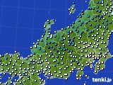北陸地方のアメダス実況(気温)(2015年12月18日)