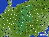 2015年12月18日の長野県のアメダス(風向・風速)