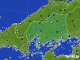 広島県のアメダス実況(日照時間)(2015年12月19日)