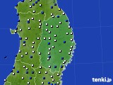 岩手県のアメダス実況(風向・風速)(2015年12月19日)