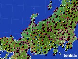 北陸地方のアメダス実況(日照時間)(2015年12月20日)