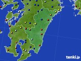 宮崎県のアメダス実況(日照時間)(2015年12月21日)