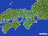 近畿地方のアメダス実況(風向・風速)(2015年12月21日)