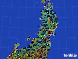2015年12月22日の東北地方のアメダス(日照時間)