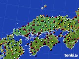 中国地方のアメダス実況(日照時間)(2015年12月22日)