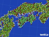 四国地方のアメダス実況(日照時間)(2015年12月22日)