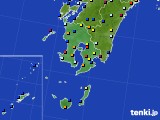 2015年12月22日の鹿児島県のアメダス(日照時間)