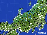 北陸地方のアメダス実況(気温)(2015年12月22日)