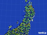 2015年12月23日の東北地方のアメダス(日照時間)