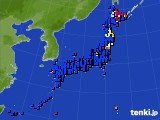 アメダス実況(日照時間)(2015年12月23日)