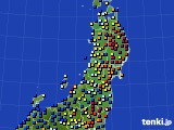 東北地方のアメダス実況(日照時間)(2015年12月24日)