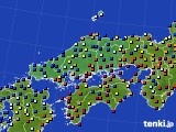 2015年12月24日の中国地方のアメダス(日照時間)