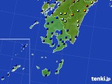 2015年12月24日の鹿児島県のアメダス(日照時間)