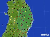 岩手県のアメダス実況(日照時間)(2015年12月24日)