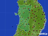 秋田県のアメダス実況(日照時間)(2015年12月24日)